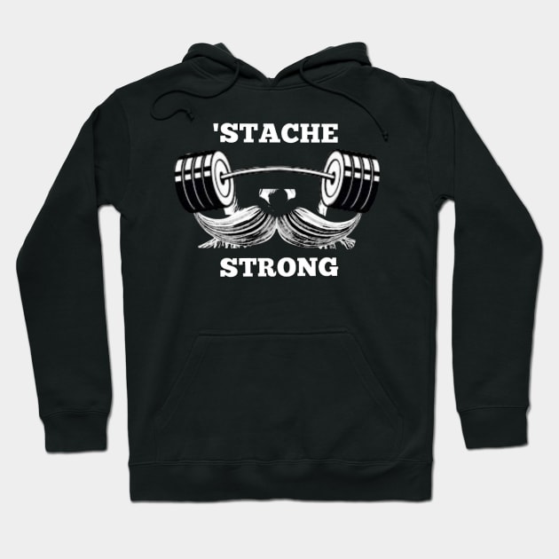 'Stache Strong Hoodie by Donut Duster Designs